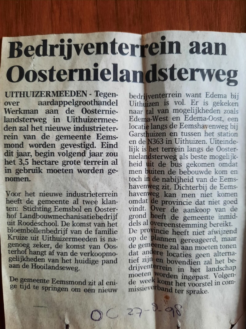 Bedrijventerrein Uithuizermeeden 1998 OC