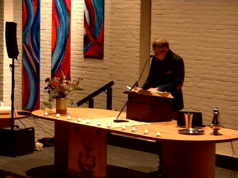 Voorzitter Geert Kruize van Stichting Dorpsbelangen Uithuizermeeden 